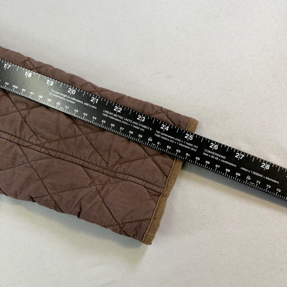 L.L. Bean Quilted Utility Jacket in Brown with Pink Accents - Picture 12 of 16